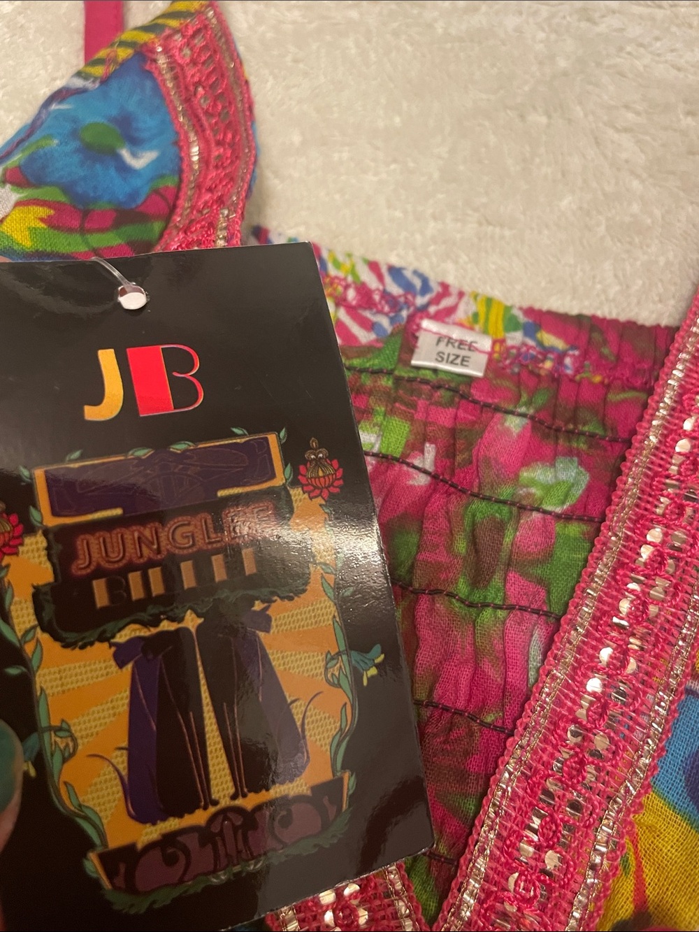 NWT Junglee Billee Vibrant Multicolor Floral Boho Dress - Picture 4 of 8